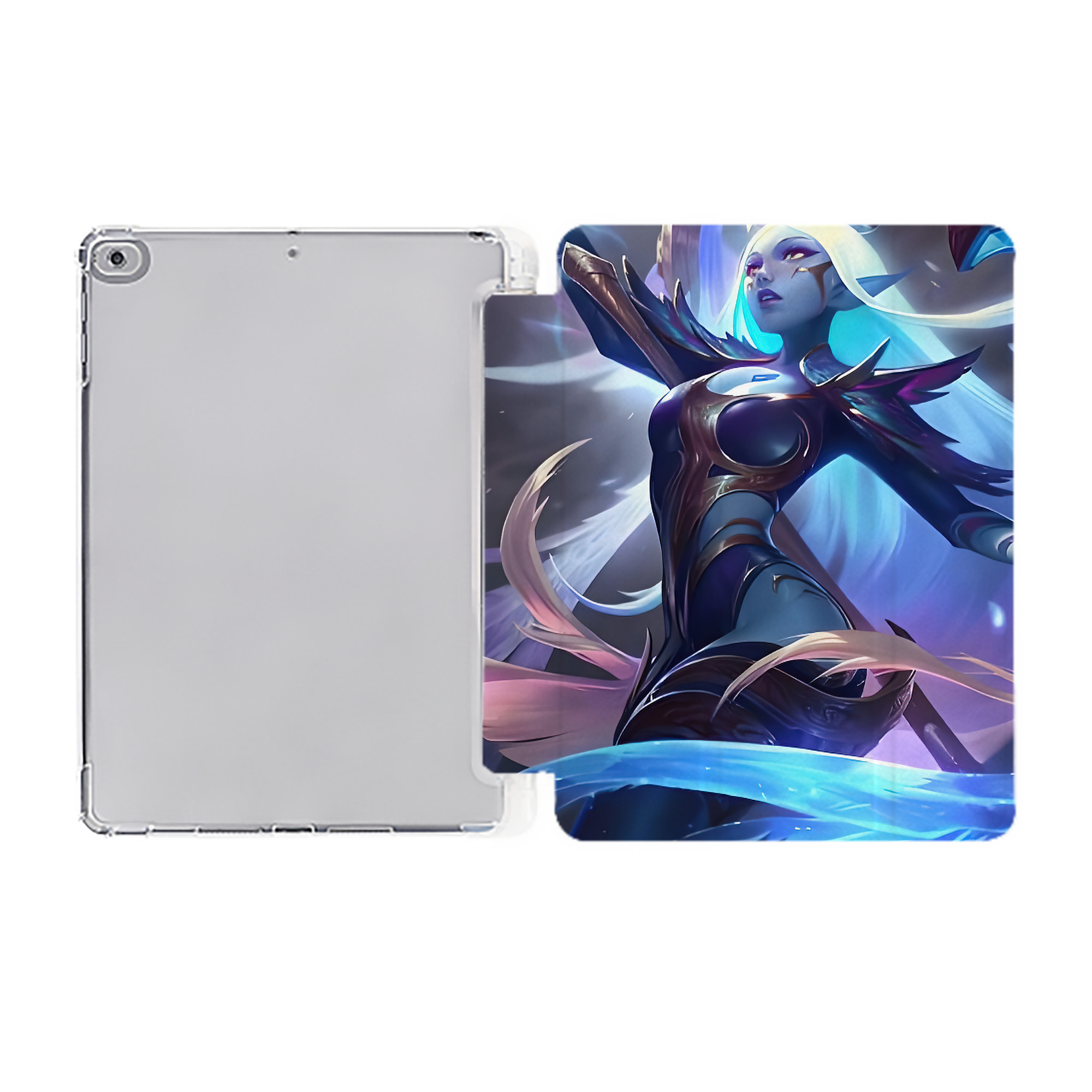 （画像用） リーグ・オブ・レジェンド League of Legends LOL IPad ケース ペン収納付き 三つ折りスタンド PUレザー×シリコン 対応機種9.5/10.5/10.9インチ